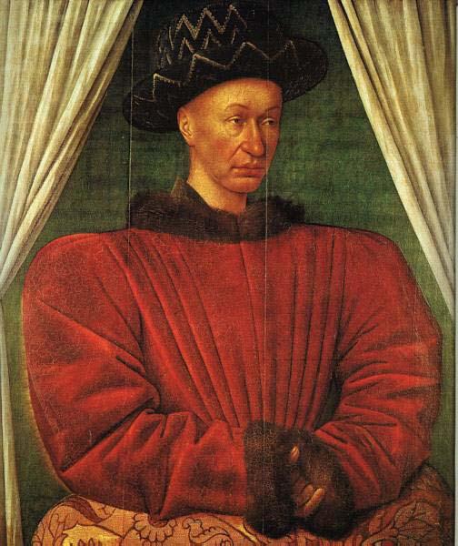 Jean Fouquet Portrait of Charles VII of France oil painting image